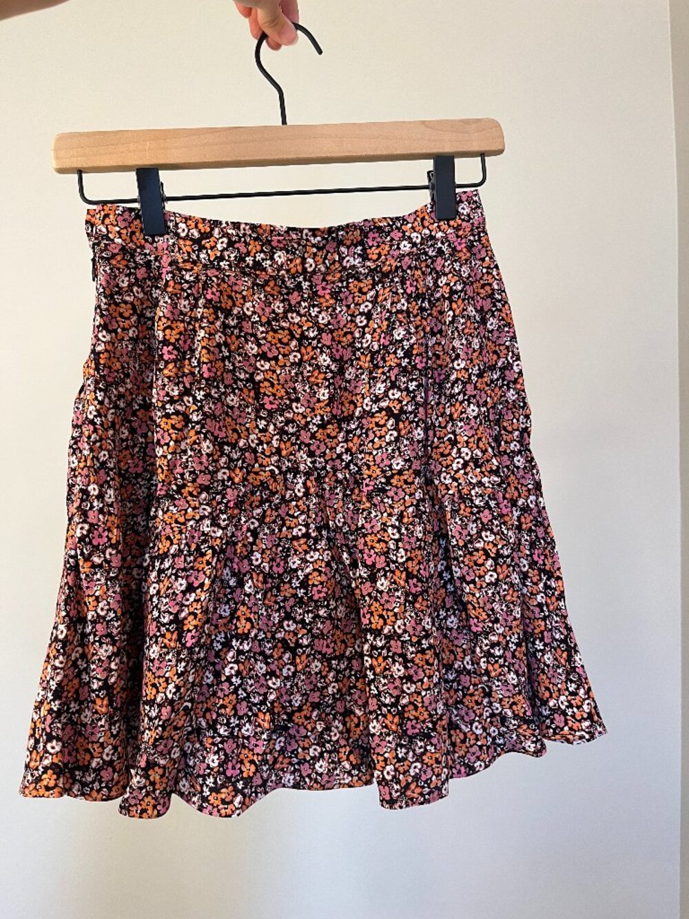The Kooples Floral Print Flared Mini Skirt